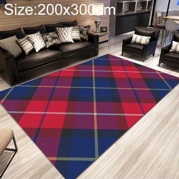 Simple Modern Abstract Lattice Carpets Living Room Bedroom Floor Mat, Size:200x300cm(Red)