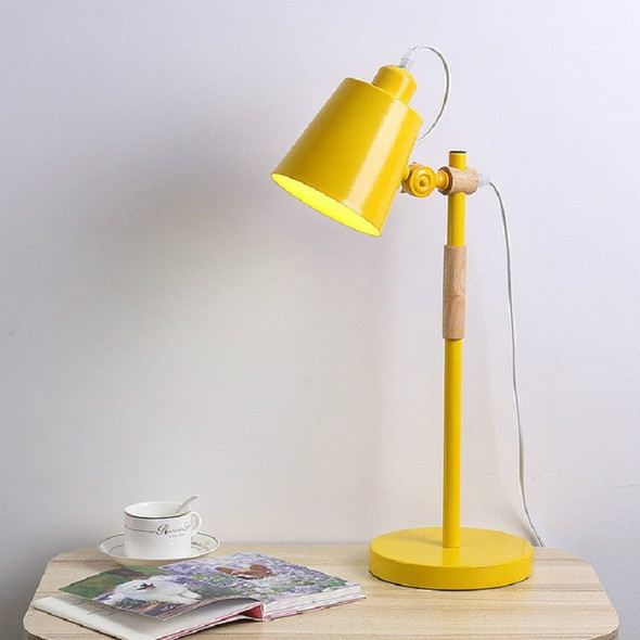 Knob Switch Reading Desk Lamp Home Decoration Lamp(Yellow)