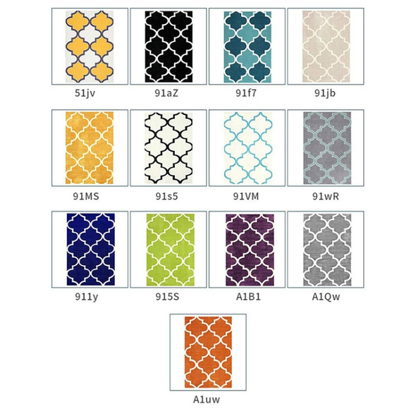 Nordic Geometric Carpet For Living Room  Non-slip Floot Mat, Size:140x200cm(White)