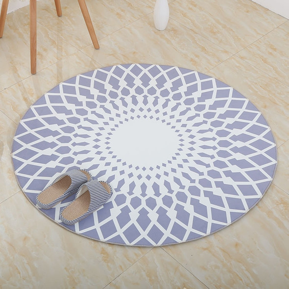 Modern Home Round Simple Print Geometric Pattern Soft Non-slip Carpet, Size:80cm(Geometry 1)