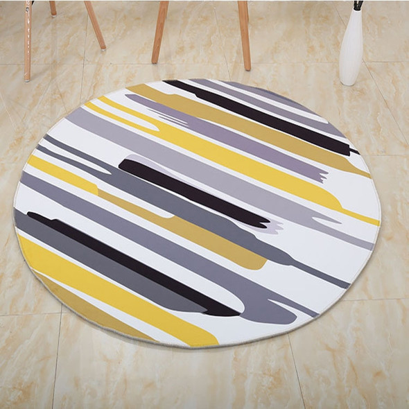 Modern Home Round Simple Print Geometric Pattern Soft Non-slip Carpet, Size:100cm(Geometry 3)