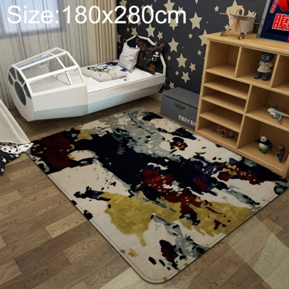 Simple Modern Town Color Rug Living Room Bedroom Carpet Floor Mat, Size:180x280cm(Green Bay Red)