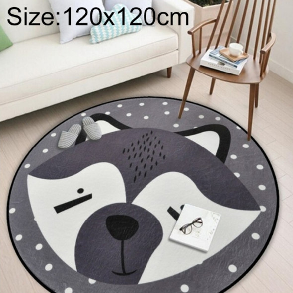 Cartoon Animal Round Carpet Kids Room Computer Chair Round Rug Home Decor Soft Bedroom Carpet, Size:Diameter 120cm(Fox)