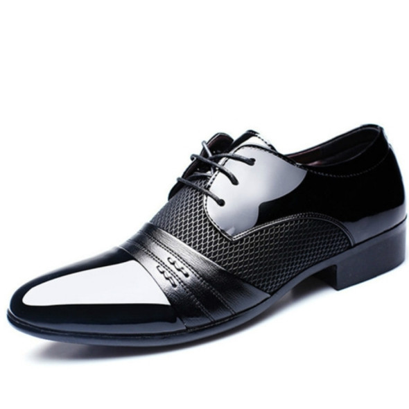 Flat Shoes Breathable Men Business Dress Shoes, Size:40(Black)