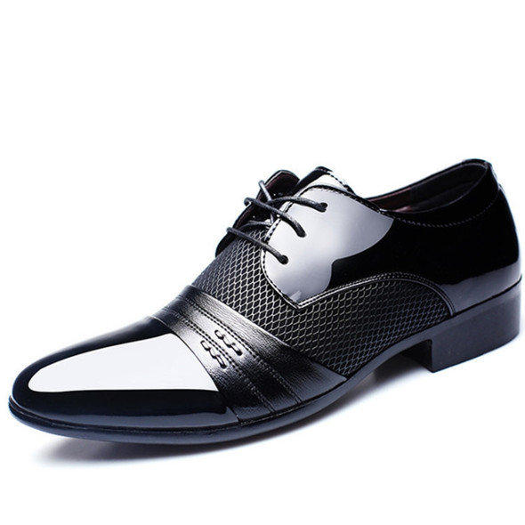 Flat Shoes Breathable Men Business Dress Shoes, Size:38(Black)