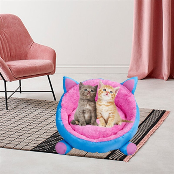 Autumn and Winter Warm Thickening Plush Pet Dog Cat Sleeping Nest, Size:L(Pink)