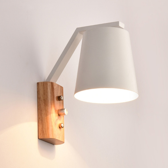 Creative Bedroom Study Bedside Balcony Aisle Porch Hotel Cafe Wood Wall Lamp Switch Light, Light Source:White Light(White)