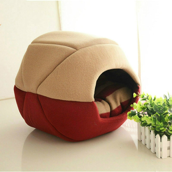 Autumn and Winter Warm Pet Nest Universal Removable Washable Pet Sleeping Bed, Size: L 50x40cm(Red)