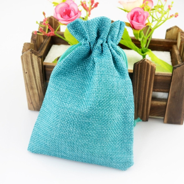 50 PCS Multi size Linen Jute Drawstring Gift Bags Sacks Wedding Birthday Party Favors Drawstring Gift Bags, Size:20x30cm(Dark Blue)