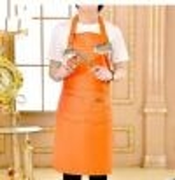 2 PCS Canvas Apron Milk Tea Coffee Shop Baking Restaurant Fashion Men and Women Overalls(Orange)