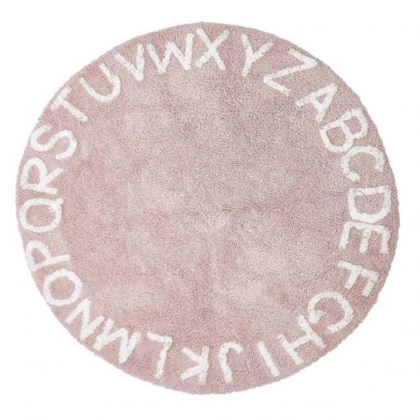 26 Letters Round Mat Children Play Mat(Pink)