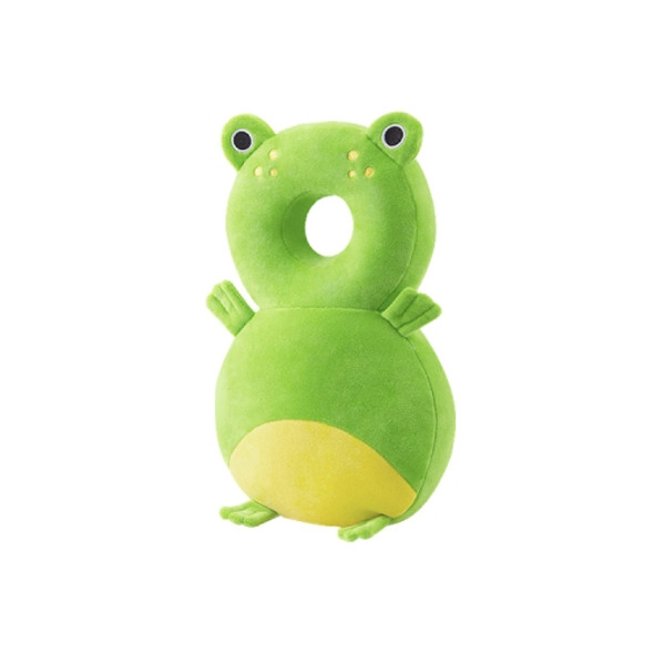 Infant Baby Learning to Walk Sitting Fall Protection Head Cotton Core Pillow Protector Safety Care, Size:Conventional(Frog Crystal Velvet)