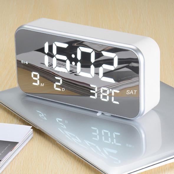 Multi-functional Large Screen LED Digital Music Alarm Clock with Time / Week / Temperature / Calendar Display & Remote Control, DC 5V