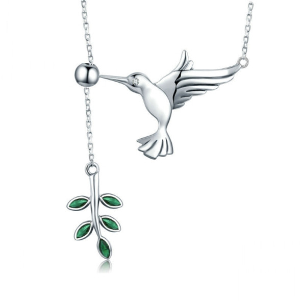 Hummingbird Greetings S925 Sterling Silver Necklace Zirconia Necklace