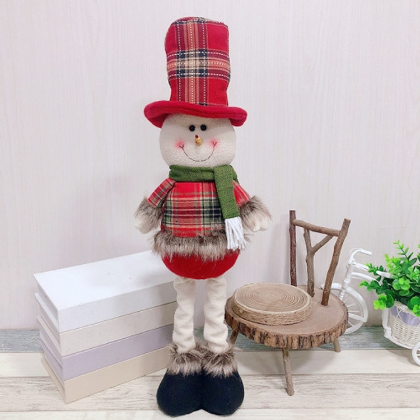 Christmas Decoration Ornaments Christmas Party Decoration Retractable Doll(Snowman)