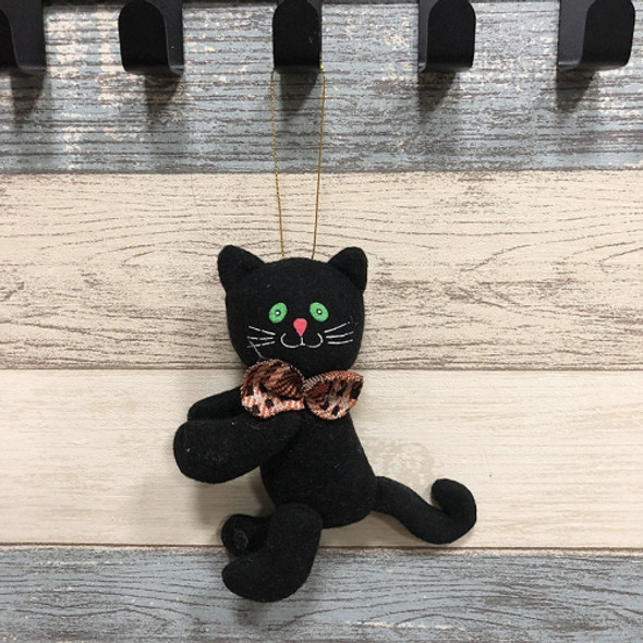 4 PCS Halloween Decoration Pendant Mall Shop Window Party Wall Sticker Decoration Supplies(Black cat)