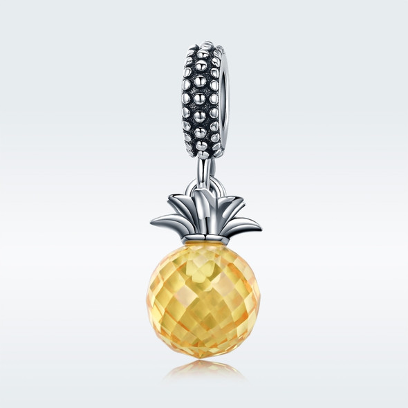 S925 Sterling Silver Fruit Series Pineapple Love Pendant DIY Bracelet Accessories