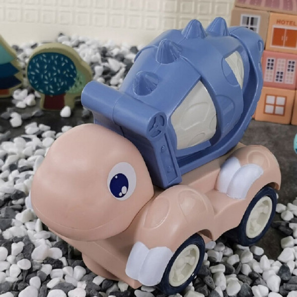 Children Electric Dinosaur Music Light Engineering Vehicle Excavation Car Toy Car(Blue Mixer)