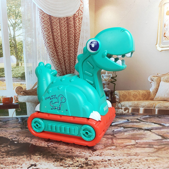 Children Electric Dinosaur Music Light Engineering Vehicle Excavation Car Toy Car(Green Digger)