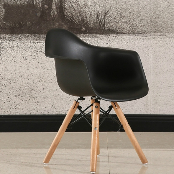 Nordic Minimalist Modern Children Furniture Kids Stool Plastic Wood Chair Fashion Kids Chair(Black)