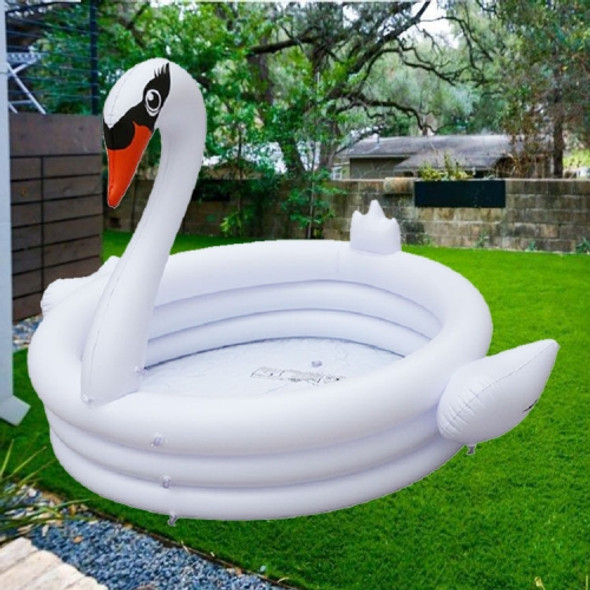 Children Inflatable White Swan Pool Baby Swimming Pool, Size:150 x 140 x 1.5cm