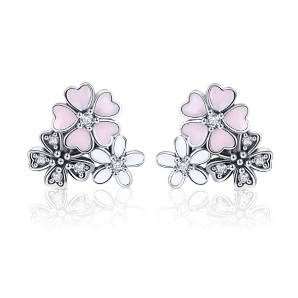 Daisy Flower Sterling Silver Earrings Temperament Female Earrings