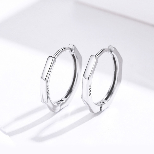 Simple Pure Silver Earrings Circle Ring Earrings Hypoallergenic Earrings