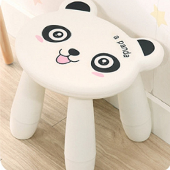 Thickened Children Chair Baby Plastic Stool Cute Cartoon Kindergarten Stool(White Panda)