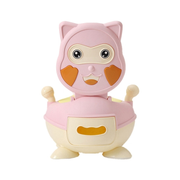 Cute Cartoon Child Baby Bottom Non-slip Soft and Hard Toilet, Style:PU Soft Pad(Cherry Blossom Powder)