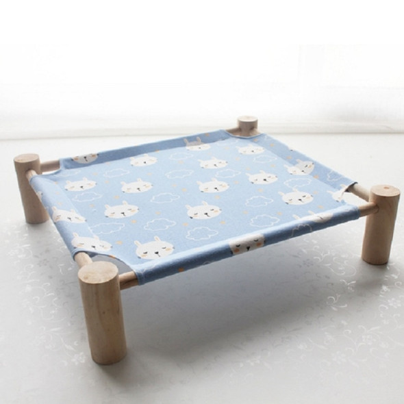 45x50cm Four Seasons Universal Removable And Washable Pet Bed Pet Nest, Style:Blue Bunny