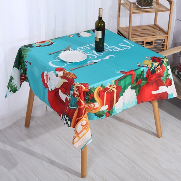 2 PCS Christmas Printed Waterproof And Oilproof Tablecloth Square Tablecloth Table Mat, Specification: 220x140cm(Style 7 Gift)