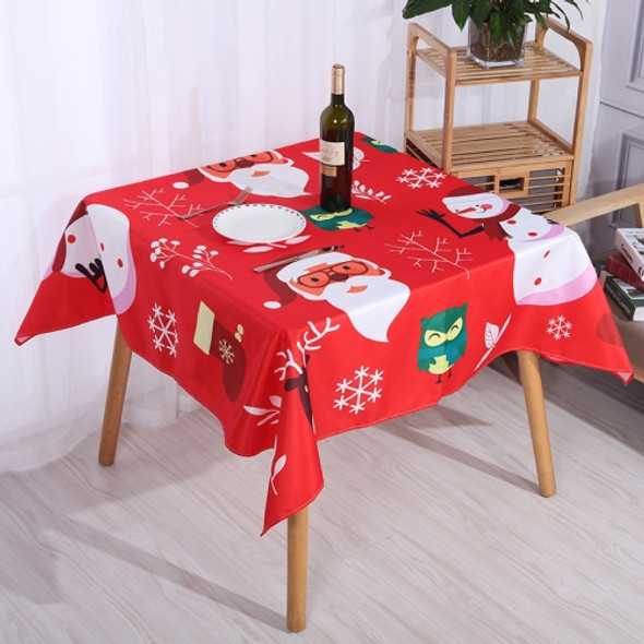 2 PCS Christmas Printed Waterproof And Oilproof Tablecloth Square Tablecloth Table Mat, Specification: 140x100cm(Style 6 Snowman)
