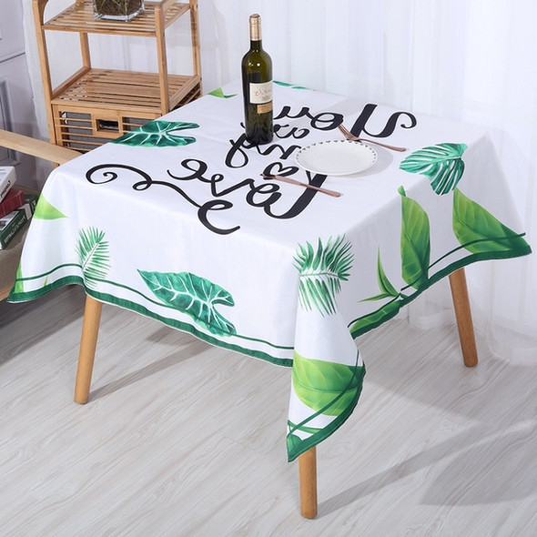 2 PCS Christmas Printed Waterproof And Oilproof Tablecloth Square Tablecloth Table Mat, Specification: 220x140cm(Style 8 Love Leaves)