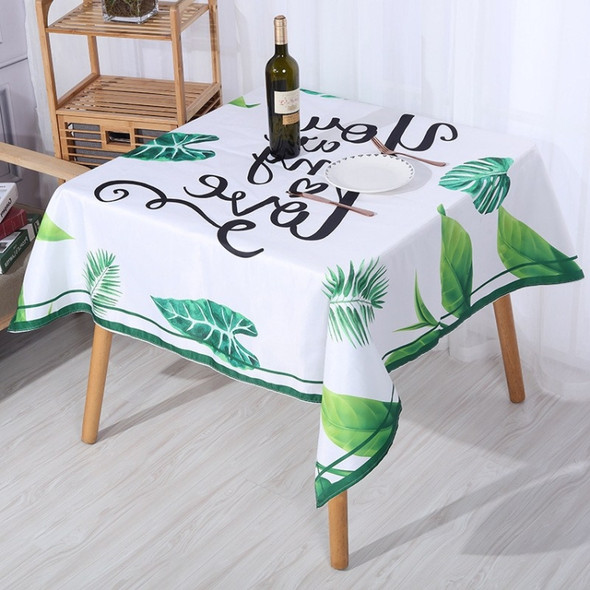 2 PCS Christmas Printed Waterproof And Oilproof Tablecloth Square Tablecloth Table Mat, Specification: 140x140cm(Style 8 Love Leaves)