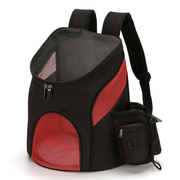 Go Out Portable Foldable Pet Cat and Dog Carry Backpack, Size:S (Black  Red)