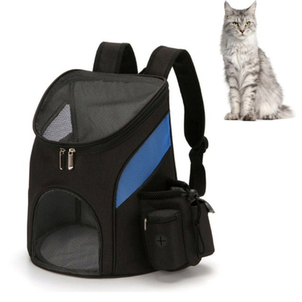 Go Out Portable Foldable Pet Cat and Dog Carry Backpack, Size:L (Black Blue)