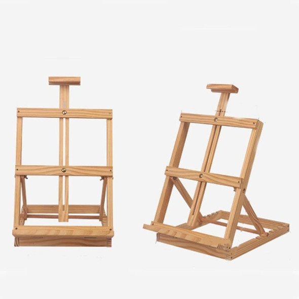 Horizontal Desktop Wooden Easel Sketch Exhibition Easel, Specification: Yellow Pine 35x33x48cm