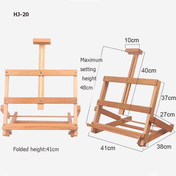 Horizontal Desktop Wooden Easel Sketch Exhibition Easel, Specification: Beech  45x37x50cm