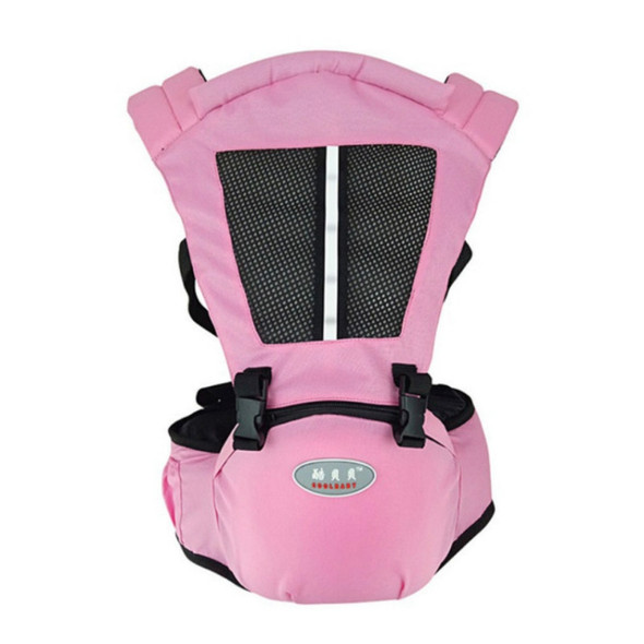 Infants and Toddlers Front-holding Waist Stool Multifunctional Shoulder Strap Lightweight and Breathable Stool Holding Baby Artifact(Pink)