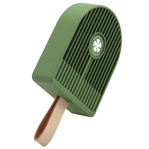 Outdoor Handheld USB Small Electric Fan Student Portable Desktop Silent Mini Ice Cream Fan(Tiramisu)