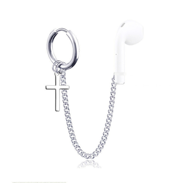 10 PCS A00114 Wireless Bluetooth Headset Anti-lost Titanium Steel Non-fading Earrings, Style: Ear Ring Cross