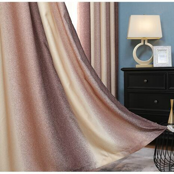 Modern Colorful Striped Curtains for Living Room Bedroom Blackout Printed Curtain and Tulle Drape Curtains Size: 2*2.7m Hook Top(Coffee)