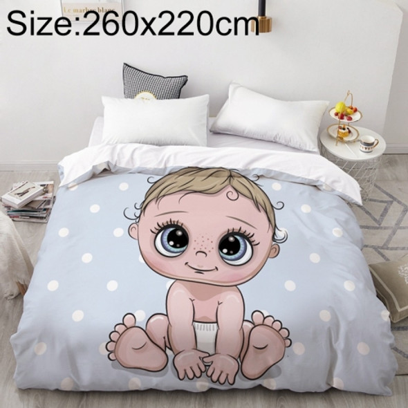 3D Cartoon Bedding Sheets Animal Duvet Cover Set Quilt Blanket Cover Set, Size:260x220cm(05)