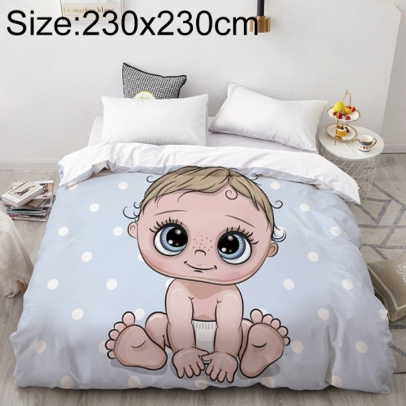 3D Cartoon Bedding Sheets Animal Duvet Cover Set Quilt Blanket Cover Set, Size:230x230cm(05)