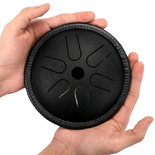 5.5 Inch Pocket Drum Ethereal Hand Drumming Leisure Travel Percussion Instrument(Obsidian)