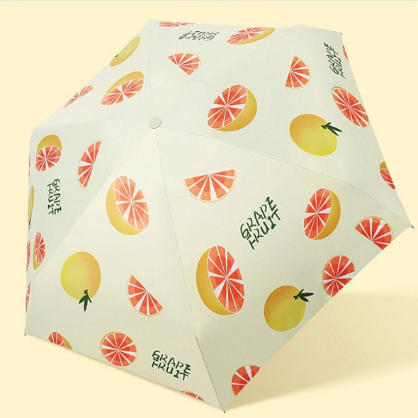 Fruit Capsule Sunny Umbrella Vinyl Sunscreen Anti-UV Umbrella Ladies Umbrella(Grapefruit orange)