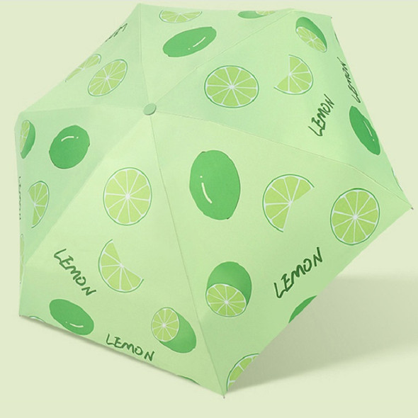 Fruit Capsule Sunny Umbrella Vinyl Sunscreen Anti-UV Umbrella Ladies Umbrella(Lime green)