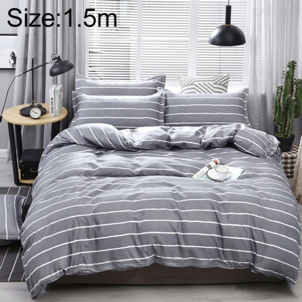 4 PCS/Set Bedding Set Happy Family Pattern Duvet Cover Flat Sheet Pillowcase Set, Size:1.5M(Foretime)