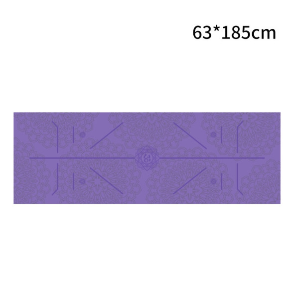 Portable Printed Non-slip Environmental Protection Yoga Mat Drape, Size: 185 x 63cm(Violet Lotus)