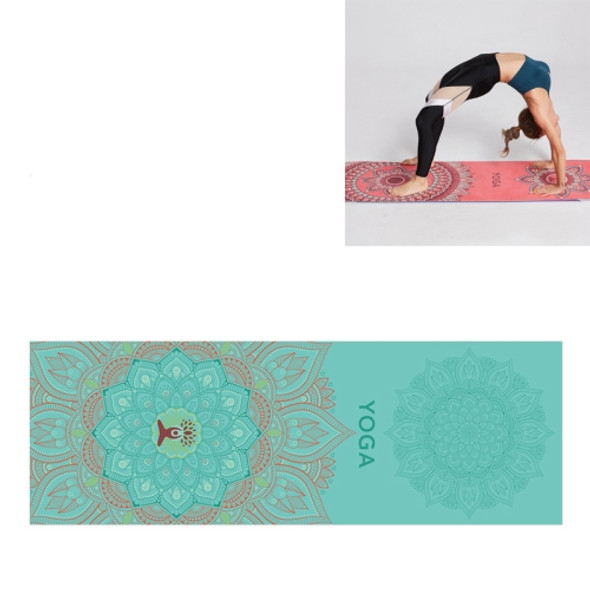 Portable Printed Non-slip Environmental Protection Yoga Mat Drape, Size: 185 x 63cm(Sacred Heart Lotus)
